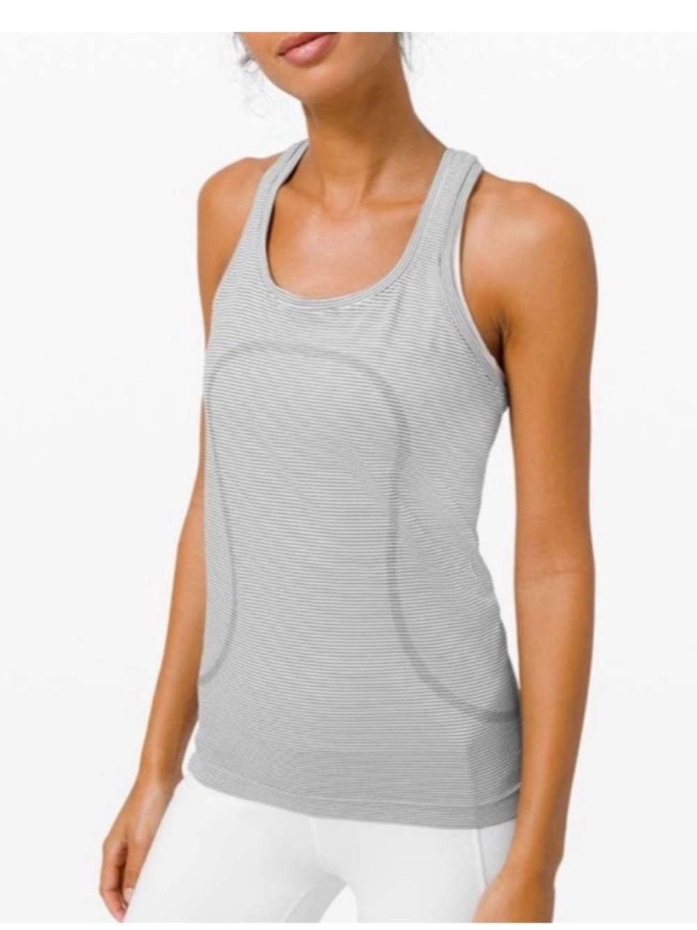 Lululemon Swiftly Tech tank, Tempo Stripe white/ black
